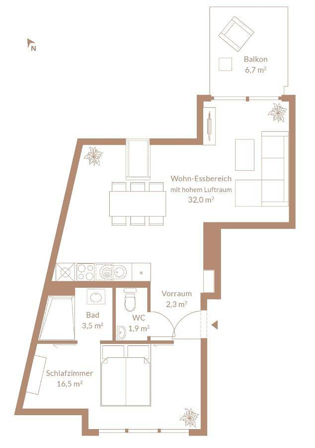 Ganze Wohnung, Penthouse Wien mit Parkplatz und Balkon in Wien, Donau Niederösterreich