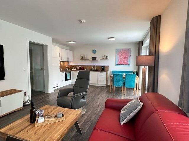 Ferienwohnung für 4 Personen, mit Balkon und Terrasse sowie Sauna