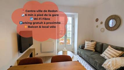 Gîte pour 4 personnes, avec vue et balcon à Redon