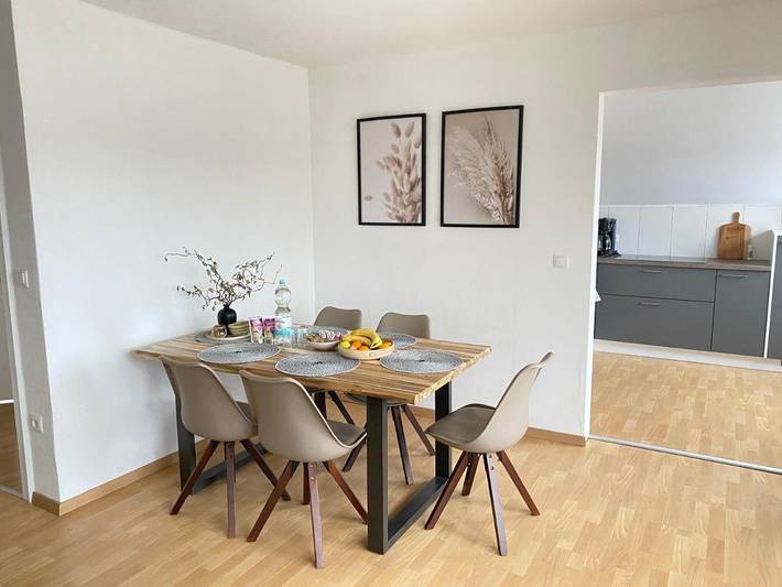 Ferienwohnung für 6 Personen, mit Balkon und Terrasse sowie Ausblick in Fürstenau
