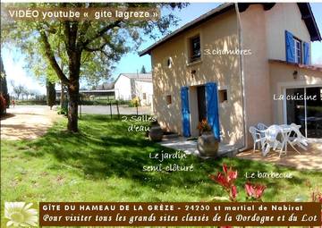 Gîte pour 6 personnes, avec jardin et terrasse à Saint-Martial-de-Nabirat