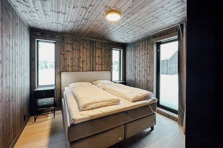 Moderne Hütte mit Bergblick bei Syningtoppen in Ål