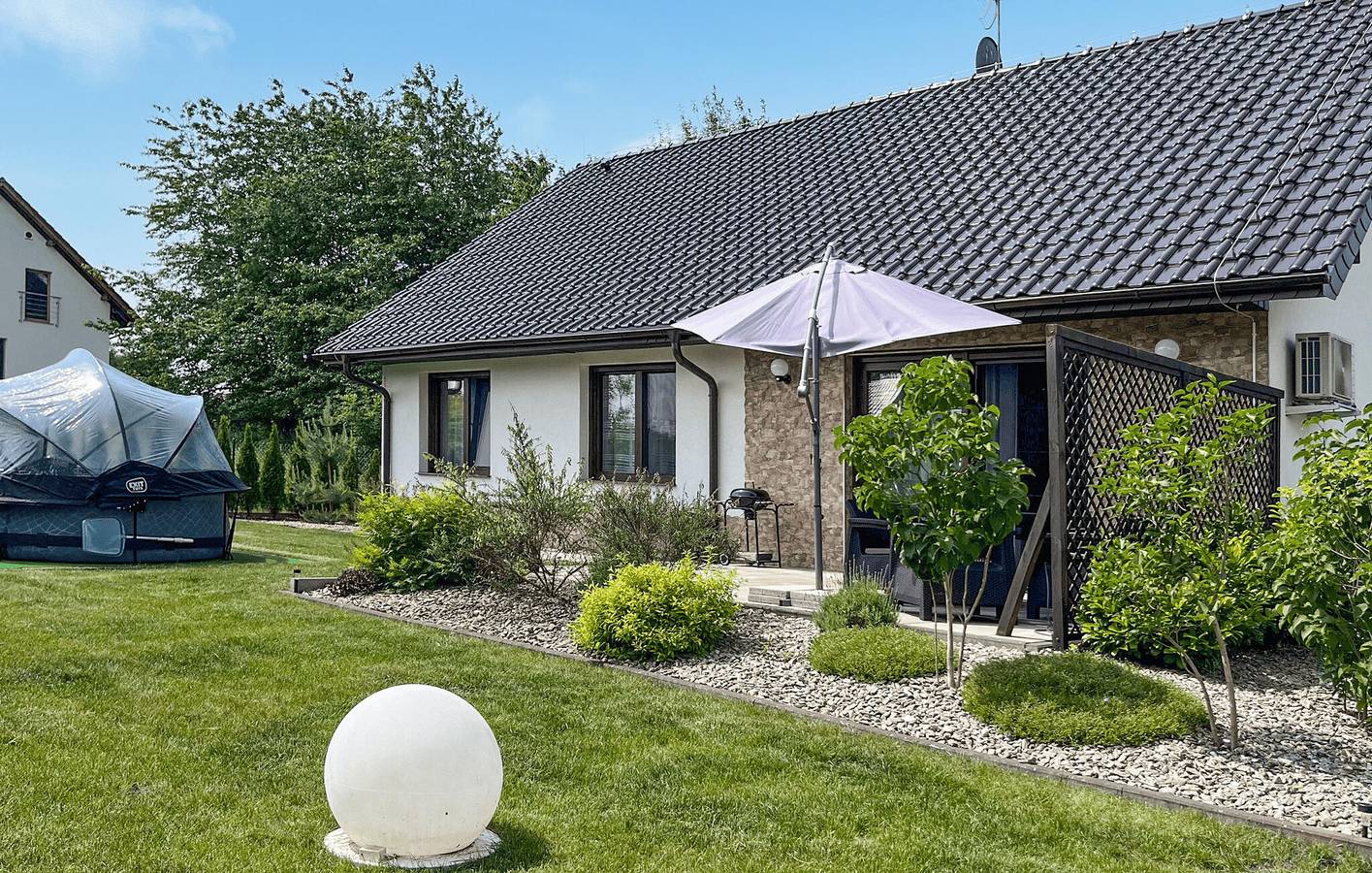 Ferienhaus für 7 Personen mit Pool in Wisełka, Stettiner Haff