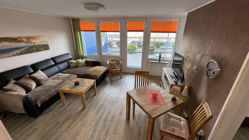 Ferienwohnung mit Meerblick für 2 Personen, mit Balkon und Terrasse in Bremerhaven