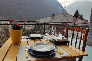 Gîte pour 6 personnes, avec jardin et balcon à Locana