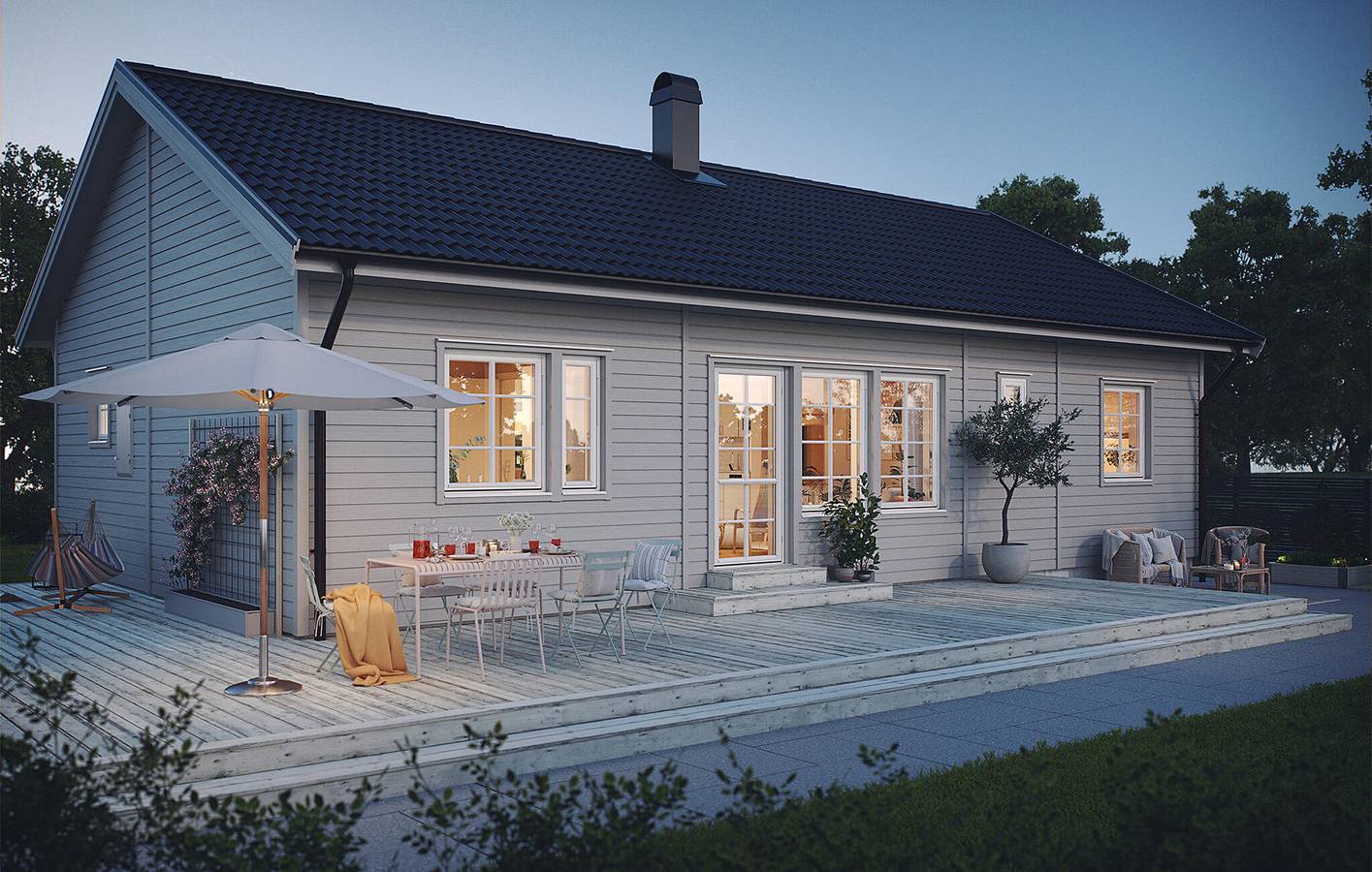 Ferienhaus für 6 Personen mit Terrasse in Öland