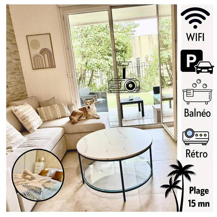 Apartamento de vacaciones para 4 personas, con jacuzzi y jardín, Se admiten mascotas - 1