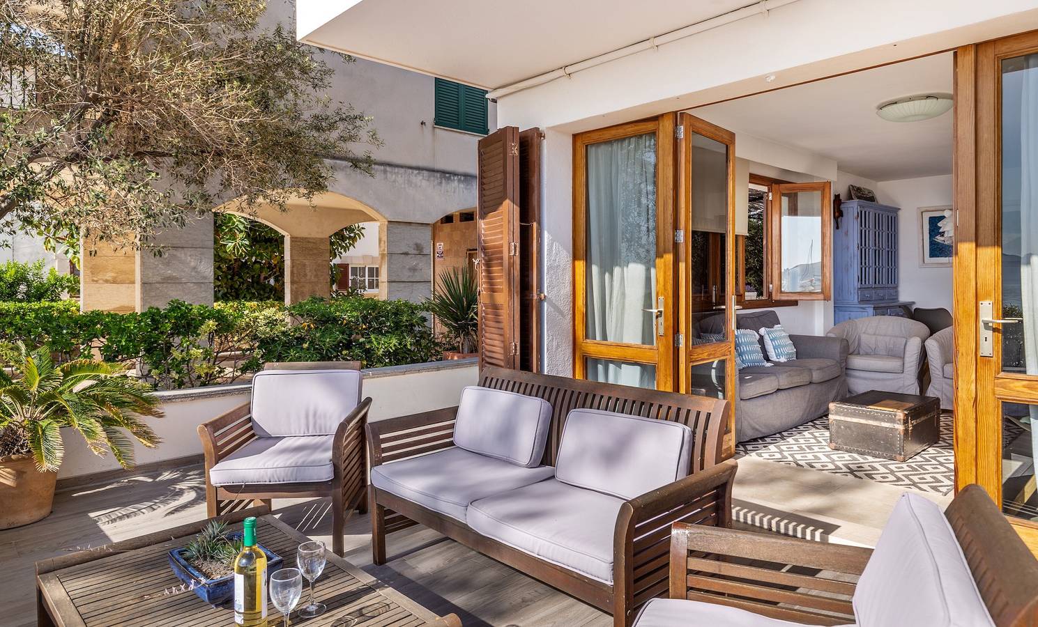 Ganze Wohnung, Ferienwohnung 'Londres 30' mit Meerblick, Wi-Fi und Klimaanlage in Port de Pollença, Pollença