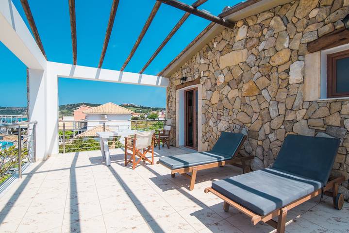 Hel studio-lejlighed, Studio for 3 personer med balkon in Arillas, Korfu