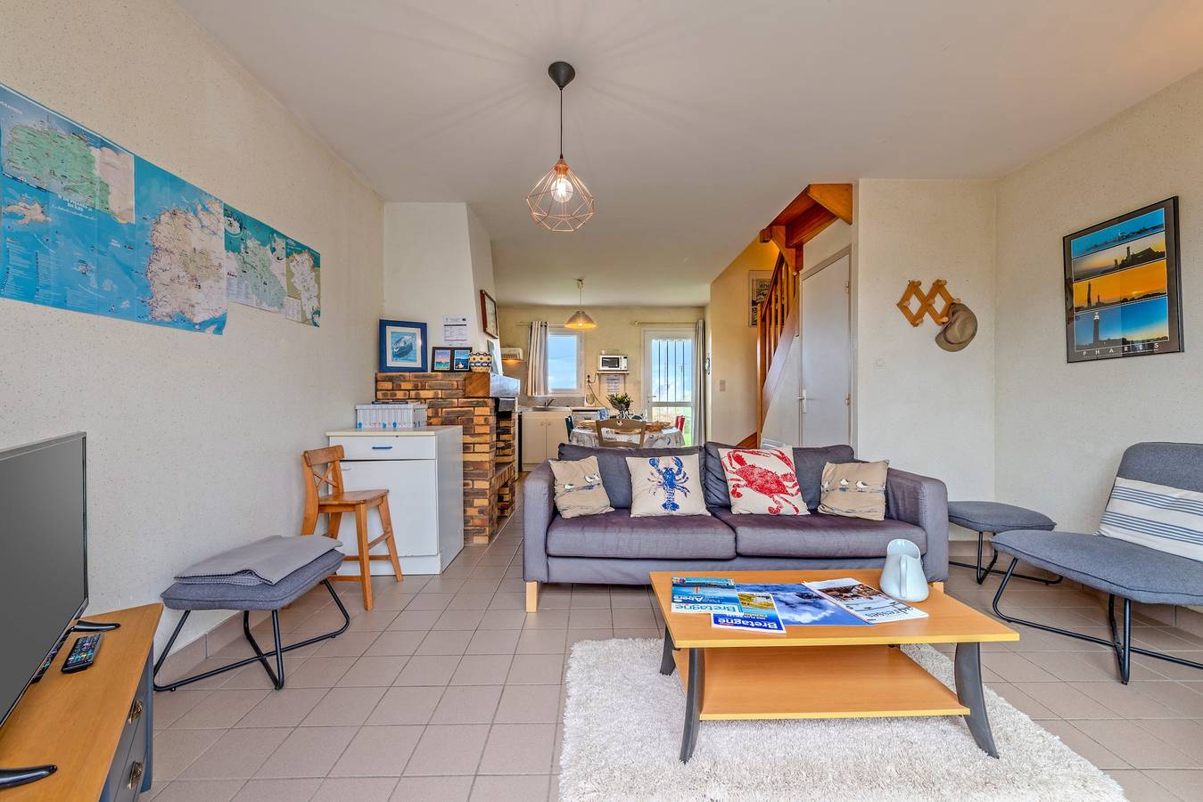 Maison de Vacances 'Ker Marian - Les Gîtes Marins Des' avec Vue sur la Mer, Jardin Partagé et Wi-Fi in Plouguerneau, Région de Brest