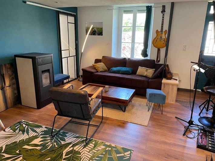 Maison de vacances pour 4 personnes, avec terrasse et vue ainsi que jardin et piscine