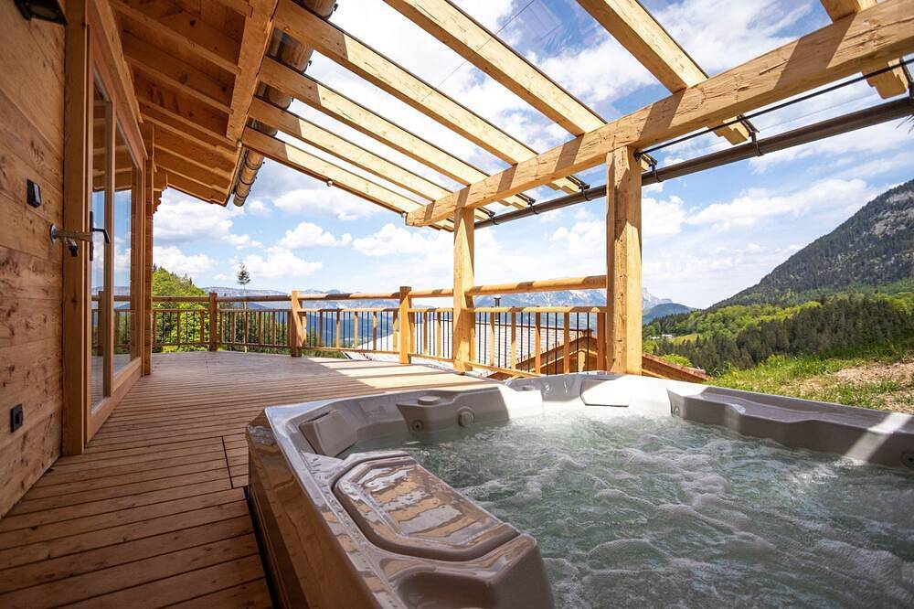 \"Franzerl Alm\" für 2-4 Personen, Terrasse mit Bergblick, Whirlpool, Infrarotliegen in Göllstock, Schönau am Königssee