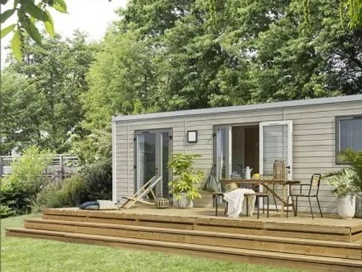 Camping L'Escapade - Mobilheim 6 personen - Grand Large 34m² (3 Zimmer) + Terrasse in Cahagnolles, Bayeux und Umgebung