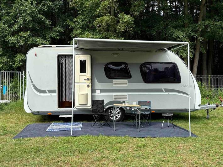 Camping voor 3 personen, with tuin and sauna as well as terras and uitzicht in Brandenburg