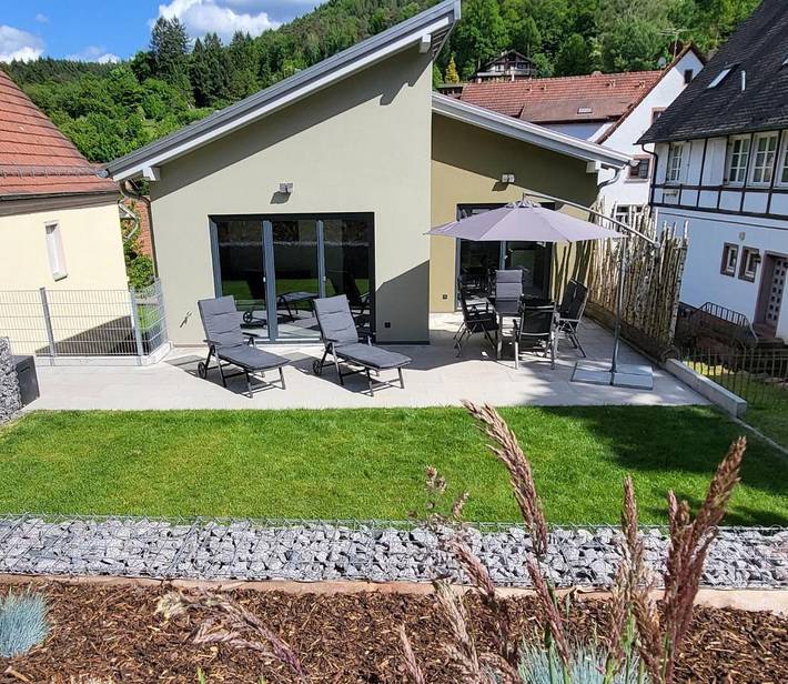 Ferienhaus für 6 Personen, mit Terrasse und Garten sowie Sauna und Ausblick
