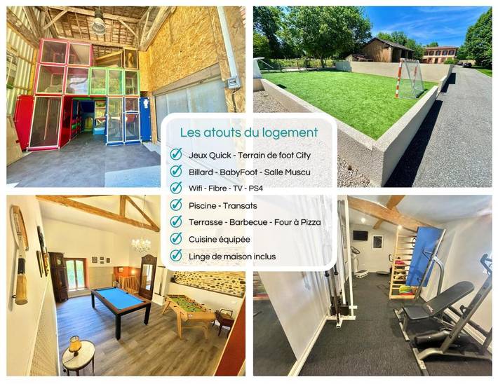 Location de vacances pour 14 personnes, avec vue ainsi que jardin et piscine, adapté aux familles à Poucharramet - 2