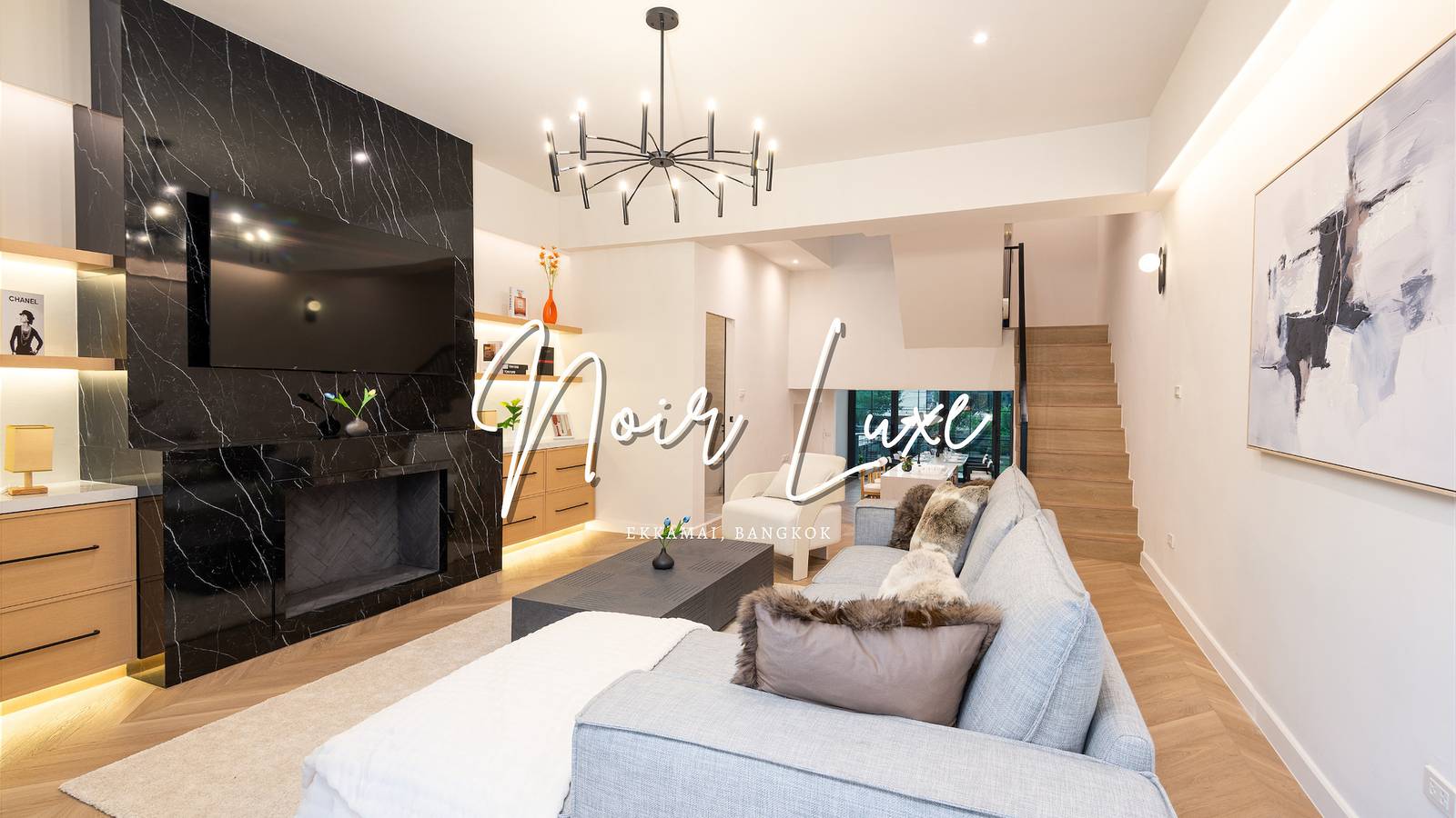 Stilvolles 5-Zimmer-Poolhaus & Theater - 2 Minuten zum Bts in Watthana District, Bangkok