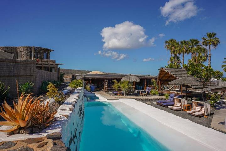 Resort per 4 persone, con giardino e piscina nonché piscina per bambini e panorama alle Canarie