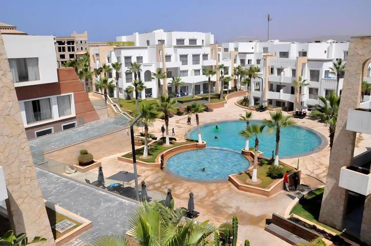 Location de vacances pour 2 personnes, avec bassin pour enfant et vue ainsi que piscine et jardin à Agadir - 3