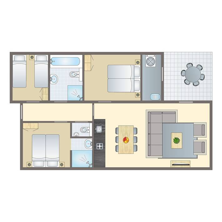 Bungalow für 6 Personen, mit Balkon/Terrasse und Terrasse am Veluwemeer - 2