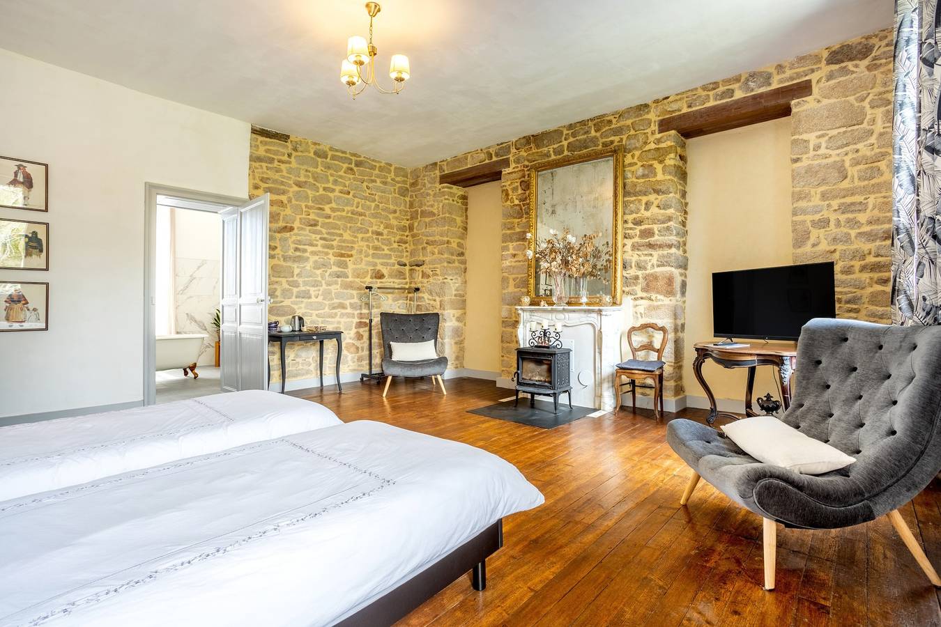 Gästezimmer La Bigoudène mit Parkblick in Pont-l'Abbé, Quimper und Umgebung