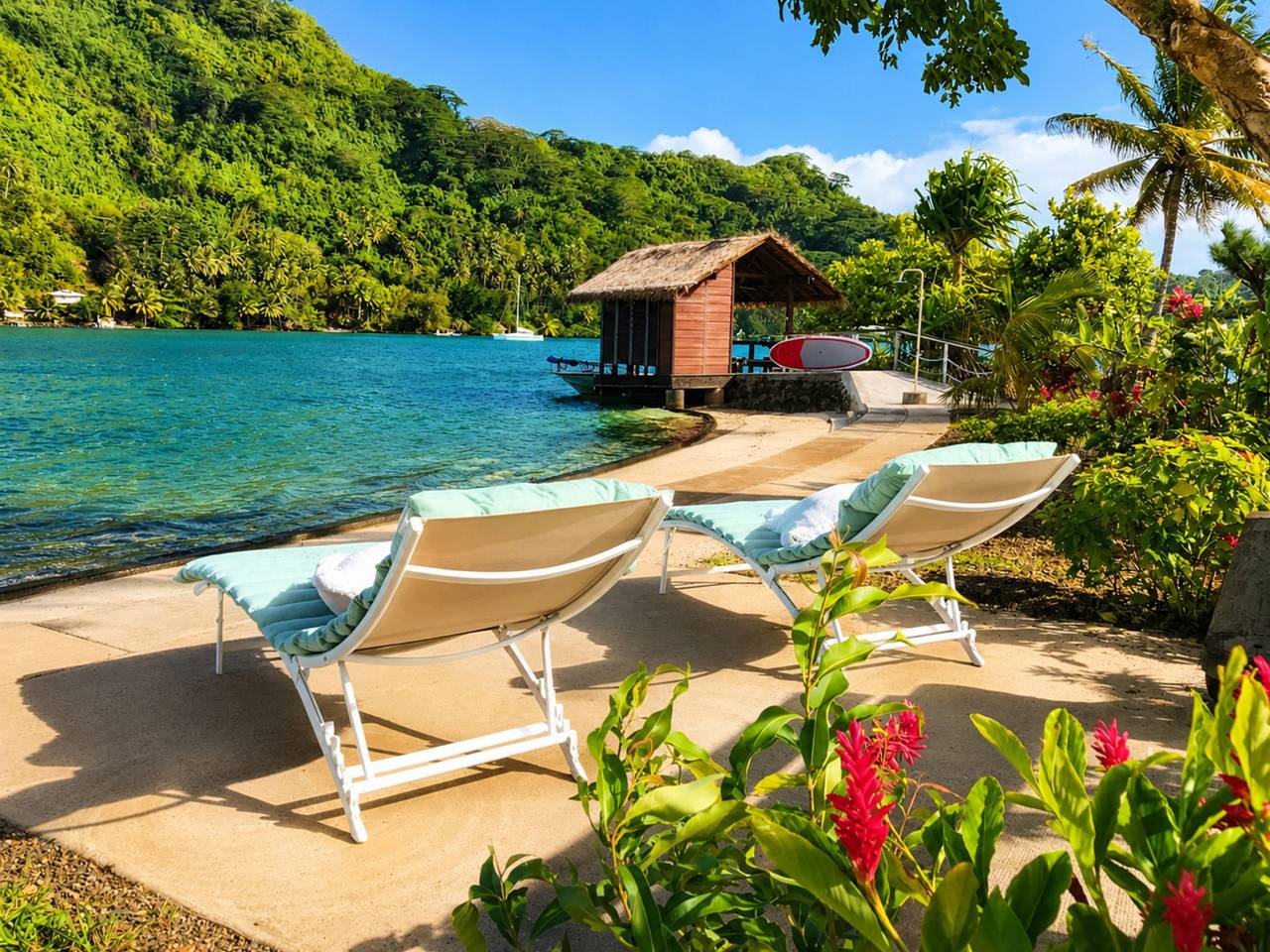 Tahaa - Fare Motoï seafront in Islas de la Sociedad