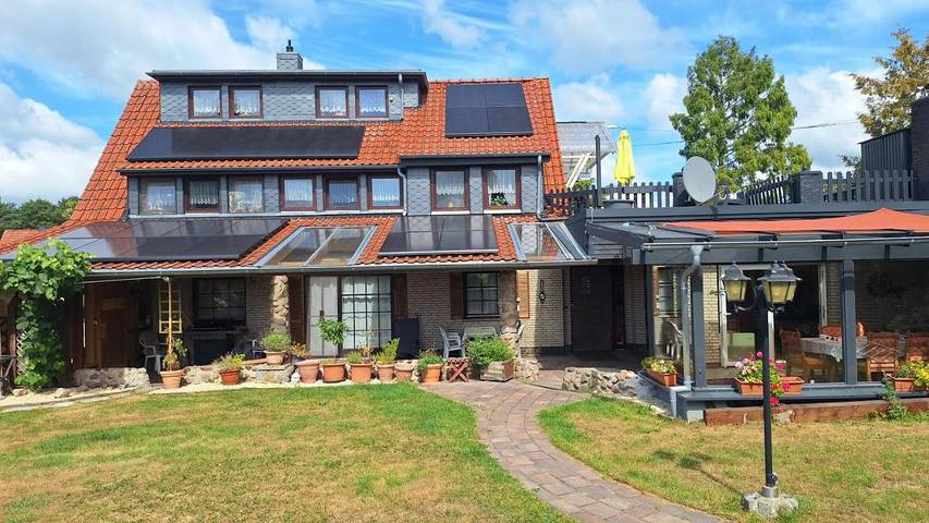 Ferienwohnung für 4 Personen, mit Balkon und Terrasse sowie Ausblick in Ganderkesee
