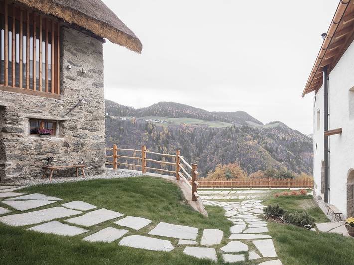 Hütte für 4 Personen, mit Balkon und Ausblick sowie Garten in Schlern-Gruppe