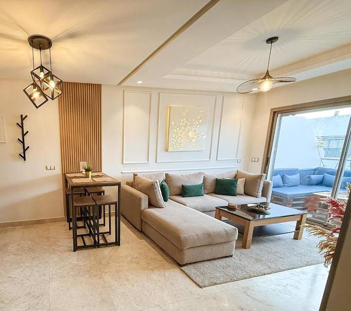 Gîte pour 4 personnes, avec terrasse et vue à Mohammédia