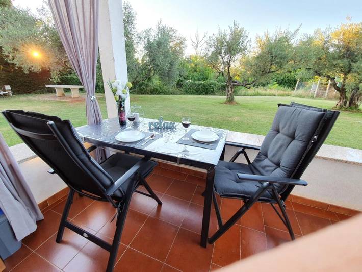 Ferienwohnung für 4 Personen, mit Ausblick und Garten