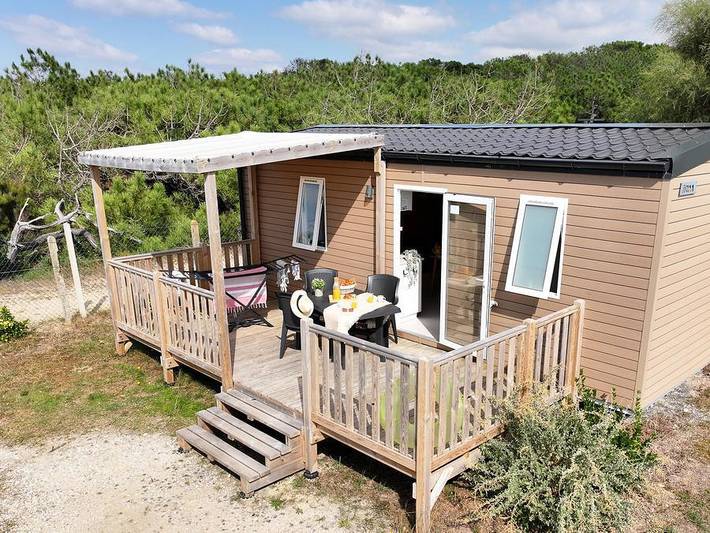 Camping Soleil D'or - Mobilheim 4 personen - Mobilheim Grand Confort Mercredi 2 Zimmer in Vendays-Montalivet, Lesparre-Médoc und Umgebung