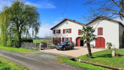 Cottage pour 2 personnes, avec terrasse ainsi que jardin et vue à Amou