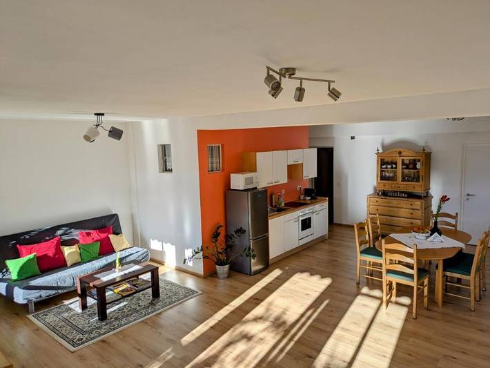 Ferienwohnung für 6 Personen, mit Terrasse und Ausblick, mit Haustier