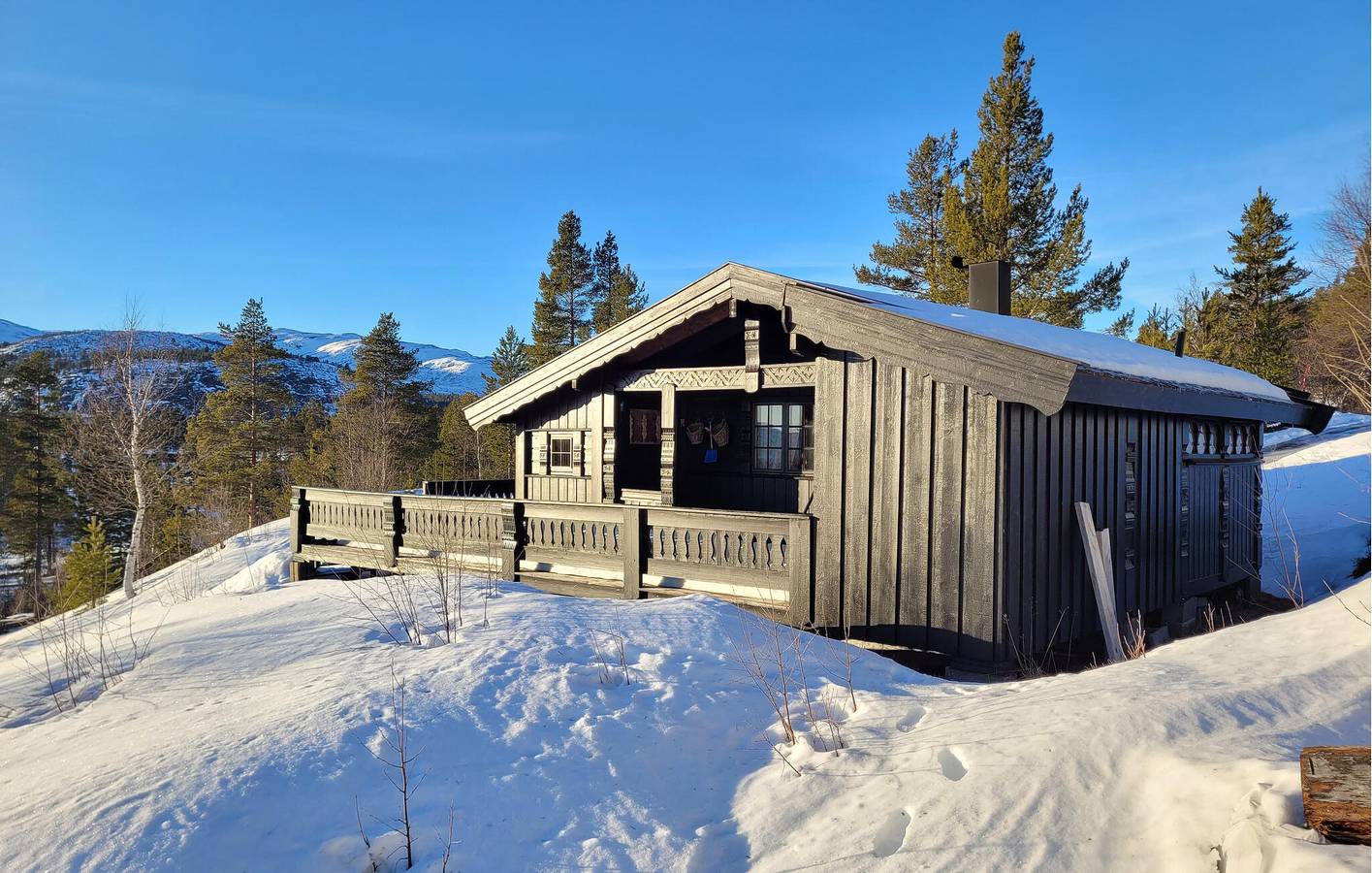 Ferienhaus für 7 Personen mit Terrasse in Hartevatnet, Bykle