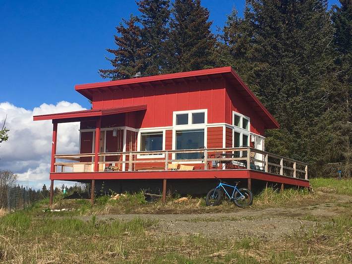 Bjælkehytte for 2 personer, med have og sauna samt terrasse - 1