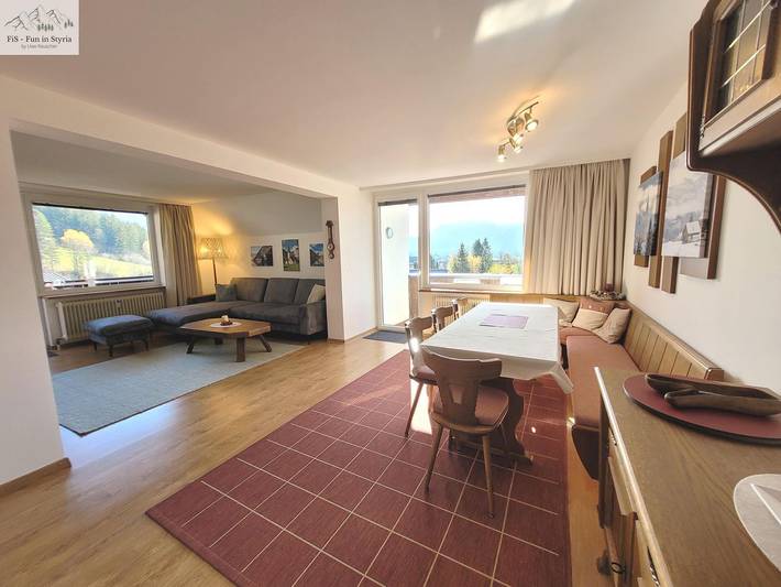 Ferienwohnung für 9 Personen, mit Balkon und Garten sowie Sauna und Ausblick in Bad Mitterndorf - 2