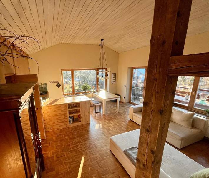 Ferienwohnung für 2 Personen, mit Balkon und Terrasse sowie Ausblick in Gollenshausen am Chiemsee