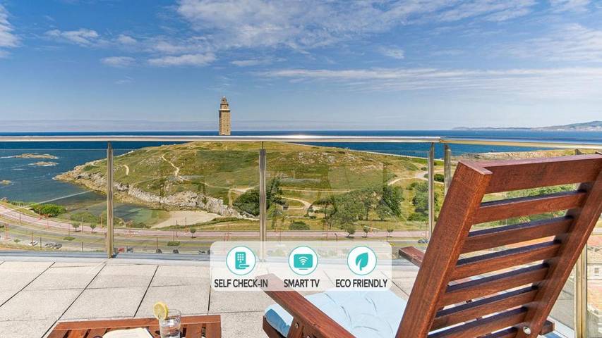 Gîte pour 10 personnes, avec terrasse, animaux acceptés à La Corogne