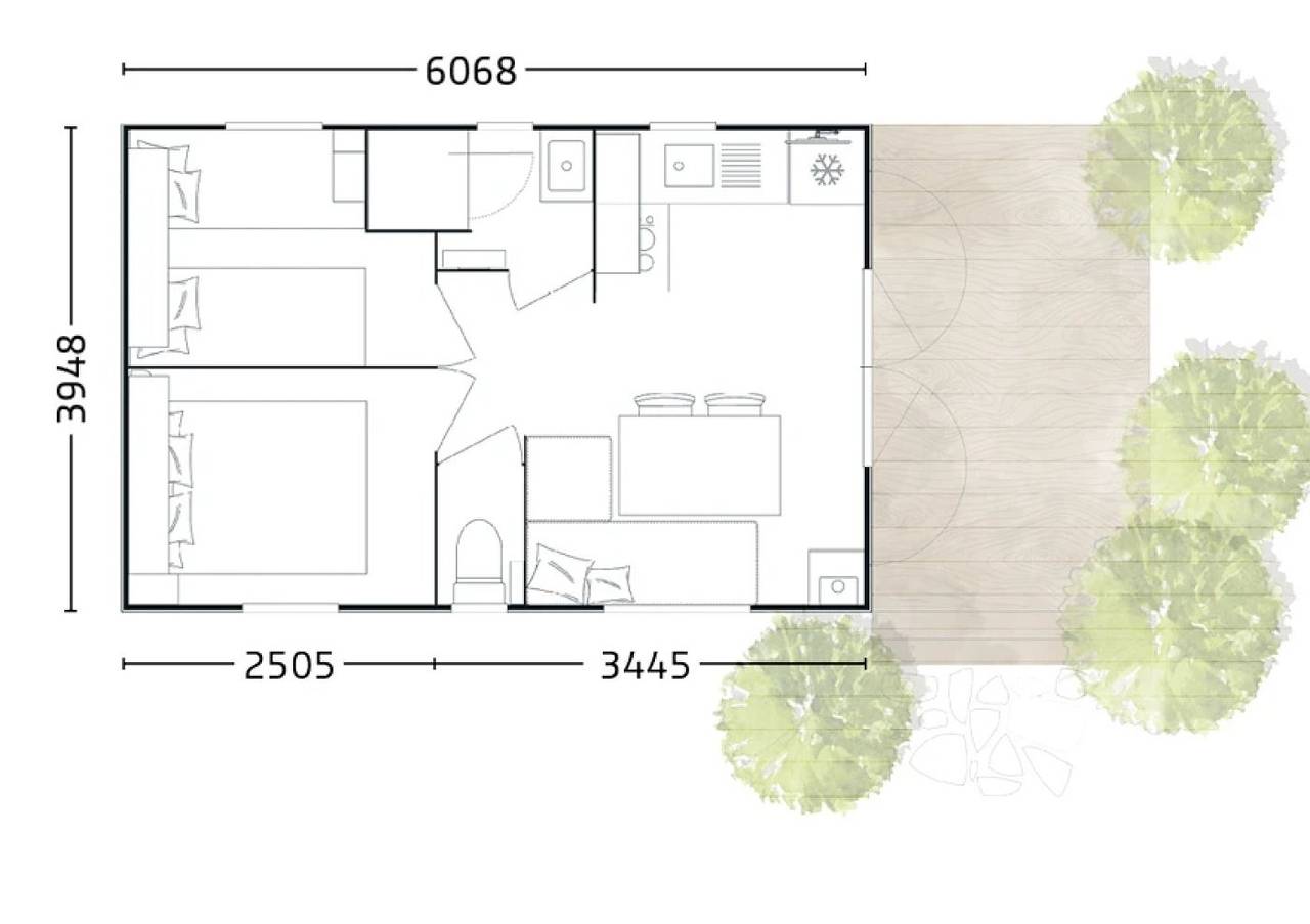 Zecamping 3* pataugeoire animaux acceptés fitness locatif Tv 23m2 in Plovan, Région de Quimper