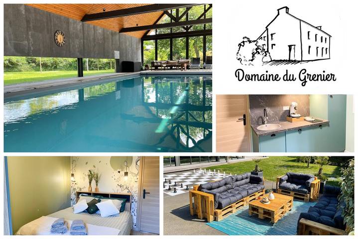 Gîte pour 2 personnes, avec Terrasse et Jardin ainsi que Piscine et Sauna à Yffiniac