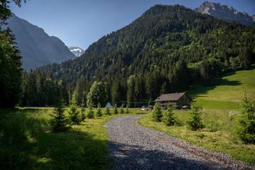Chambre d’amis pour 3 personnes, avec balcon à Champéry