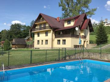Ferienhaus für 3 Personen, mit Pool und Terrasse sowie Garten und Ausblick in Schlesien