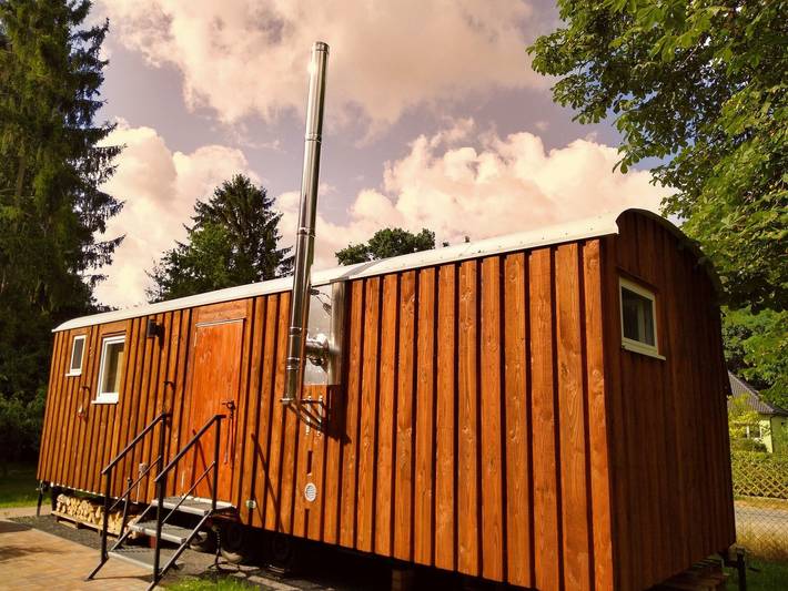 Ferienhaus für 3 Personen, mit Terrasse und Whirlpool sowie Garten und Sauna in Wendisch Rietz