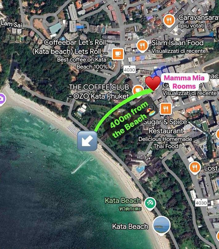 Chambre d’hôte pour 7 personnes, avec vue à Kata Beach