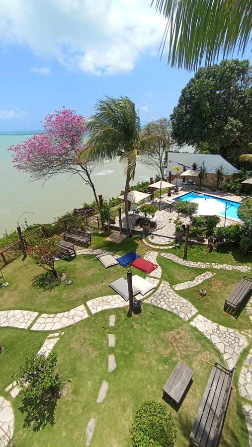 Pousadas para 2 pessoas, com vista e jardim e ainda piscina and balcão em Tibau do Sul