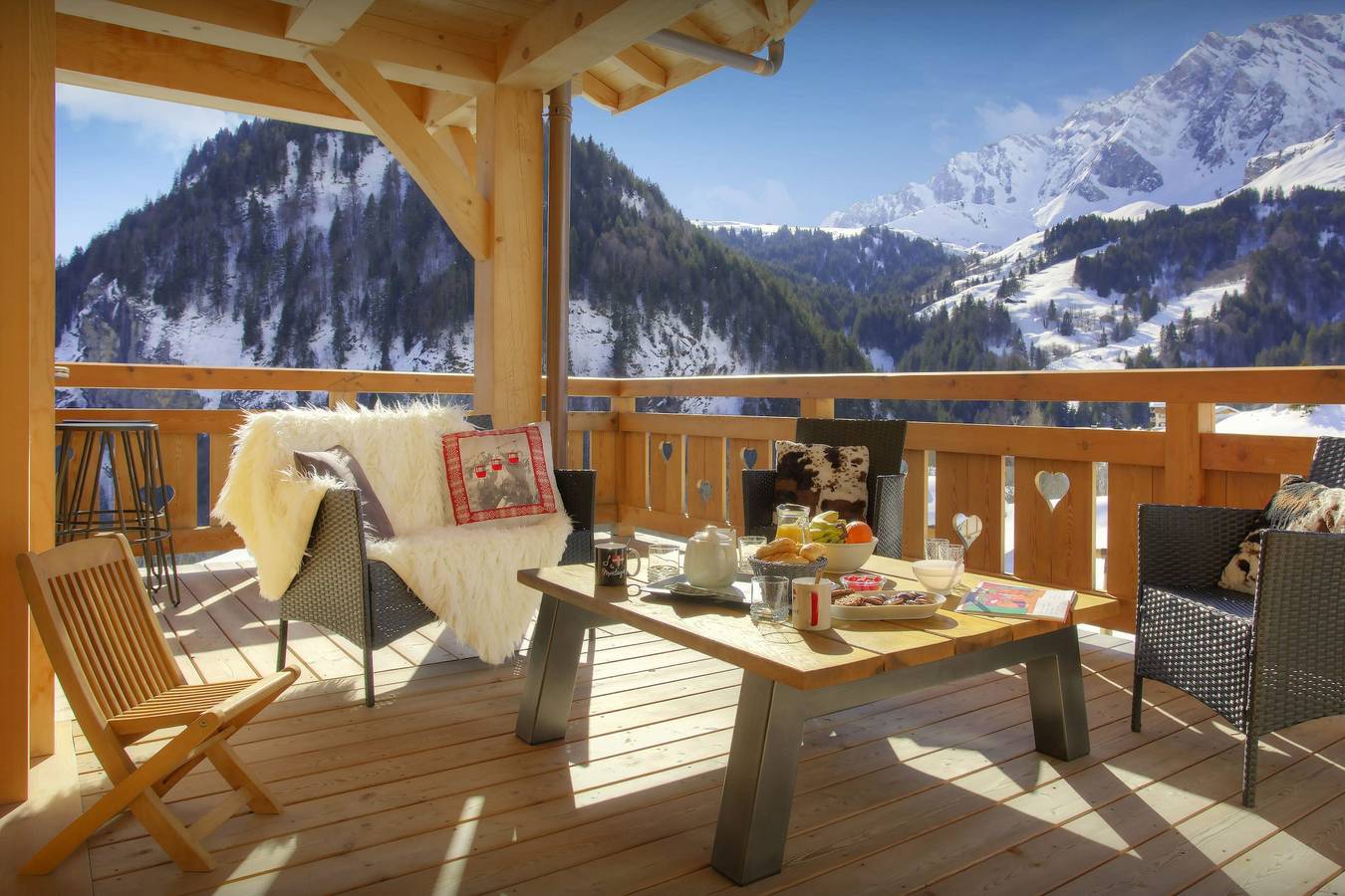 Casa Rural para 14 personas con balcón in La Giettaz, Albertville region