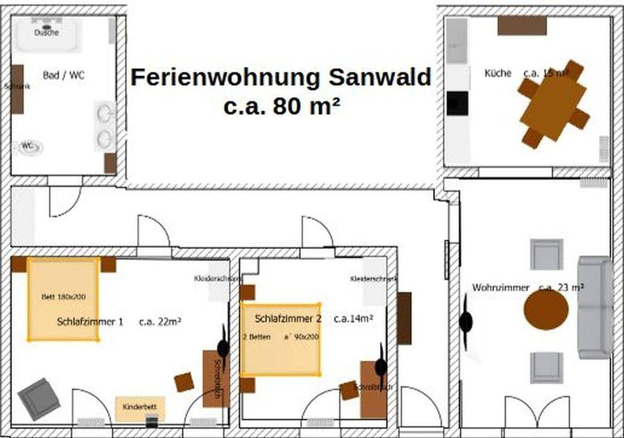 Geheel appartement, Ferienwohnung Sanwald in Schwäbisch Hall, Hohenlohe