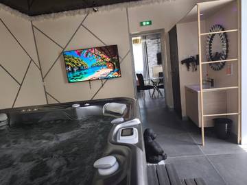 Hôtel pour 2 personnes, avec terrasse et jardin ainsi que jacuzzi et piscine, animaux acceptés à Charavines