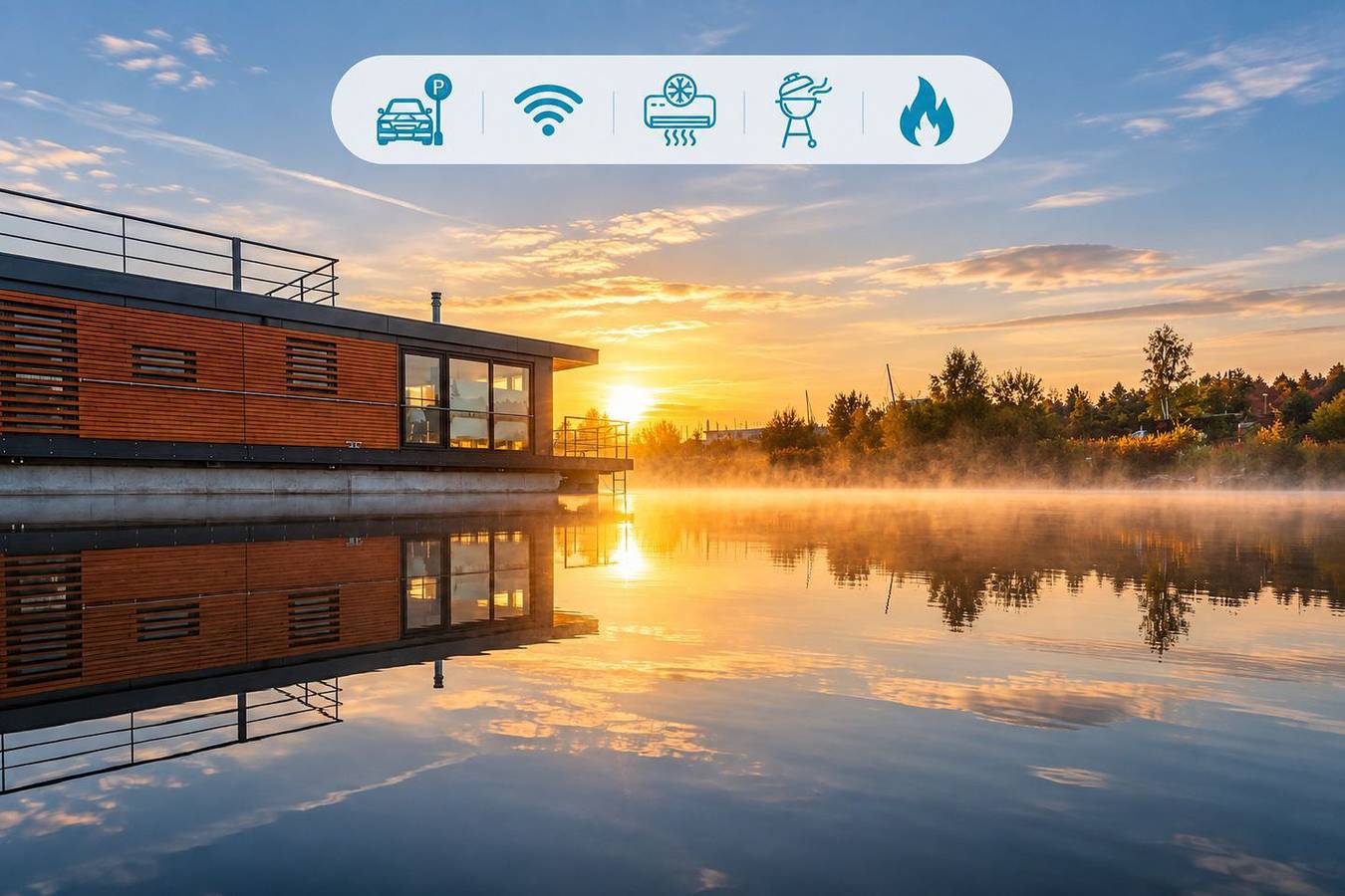 Modernes Hausboot Möwe 3 im Spreewald mit zwei Schlafzimmern in Laasow, Vetschau