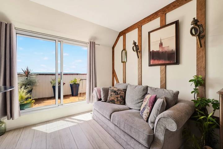 Ganze Wohnung, Ferienwohnung 4 Personen 1 Schlafzimmer Meerblick mit Terrasse und Parkplatz in Blonville-sur-Mer, Lisieux und Umgebung